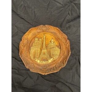 Vintage French Paris 3D Resin Souvenir Wall Hanging Plate